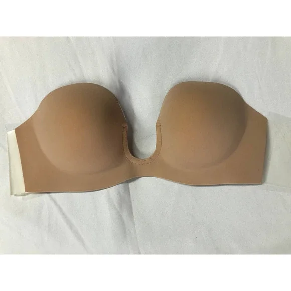 Nordstrom Lingerie Voluptuous U Plunge Strapless Bra Adhesive Nude C NWT - Picture 5 of 6